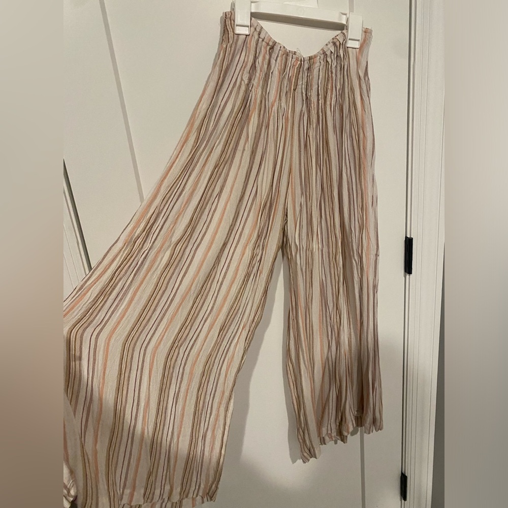 Free people striped wide leg pants